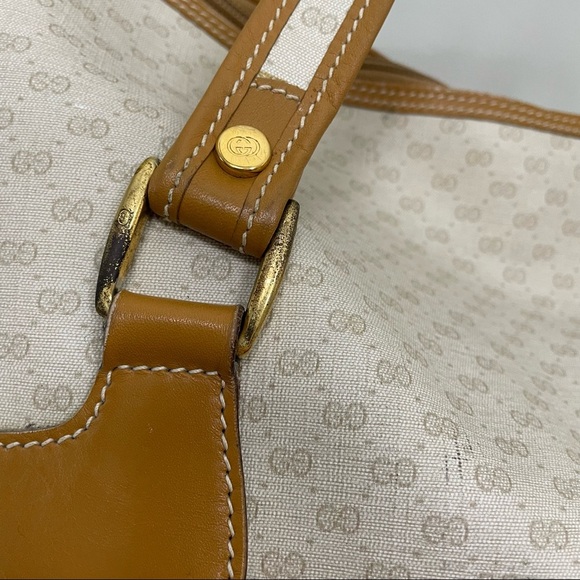 Gucci 70s Weekender Large Bag Micro Monogram Cream Tan - Picture 9 of 16